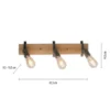 Deckenleuchte, Metall, Holz, bewegliche Spots, rustikales Design, modern