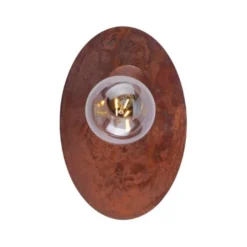 Deckenleuchte, oval geformt, rostfarben, Vintage-Look, E27 Fassung, modern