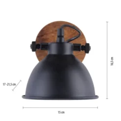 Deckenleuchte, schwarz, Retro Look, energiesparend, Industrial Design