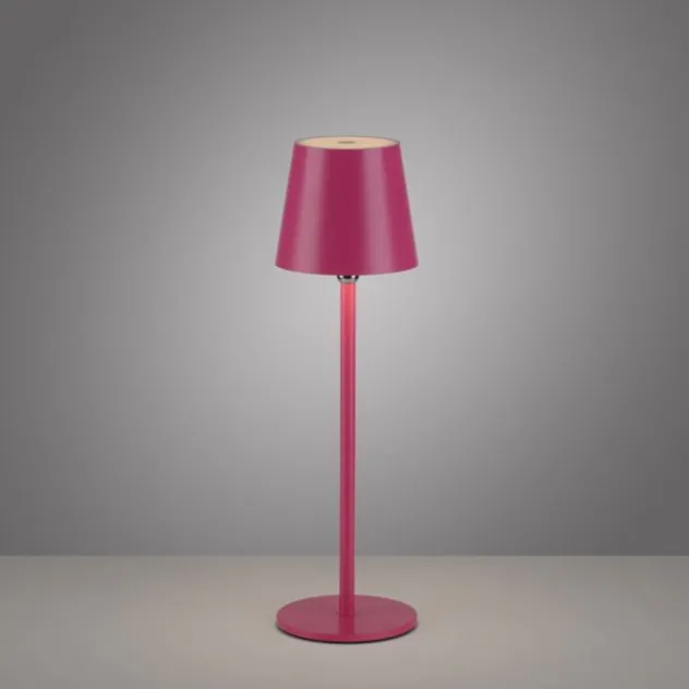 Flaschenleuchte, Akku, mit zusätzlichem Fuß, pink
