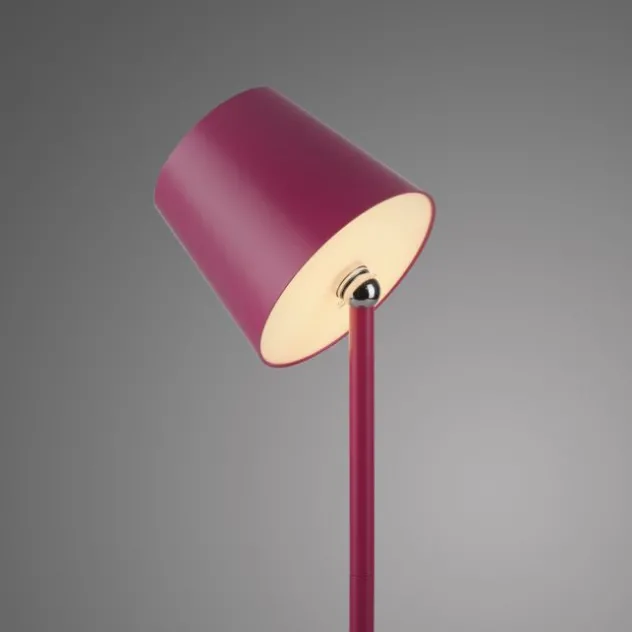 Flaschenleuchte, Akku, mit zusätzlichem Fuß, pink