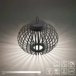 JUST LIGHT Akku Leuchte Gabbia Tisch oder Pendelleuchte