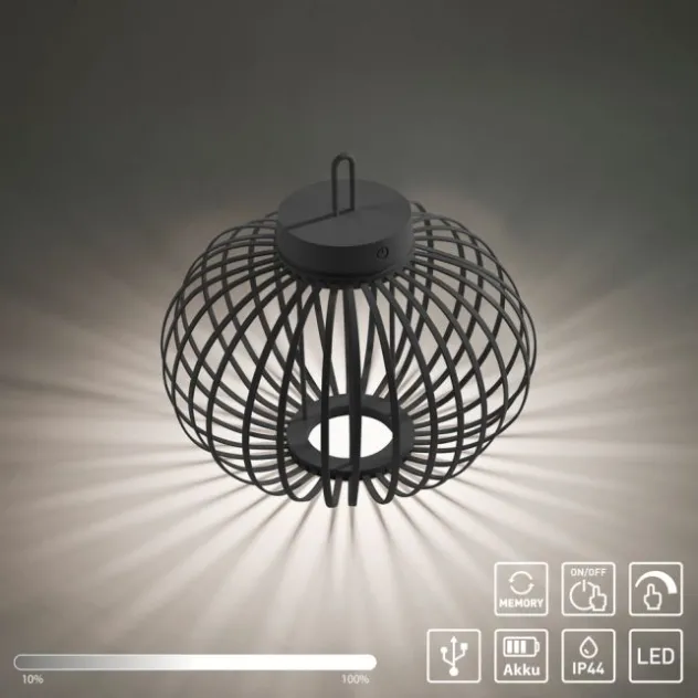 JUST LIGHT Akku Leuchte Gabbia Tisch oder Pendelleuchte