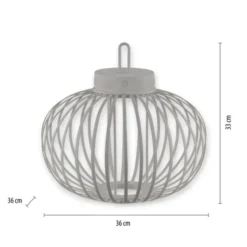 JUST LIGHT Akku Leuchte Gabbia Tisch oder Pendelleuchte, weiß