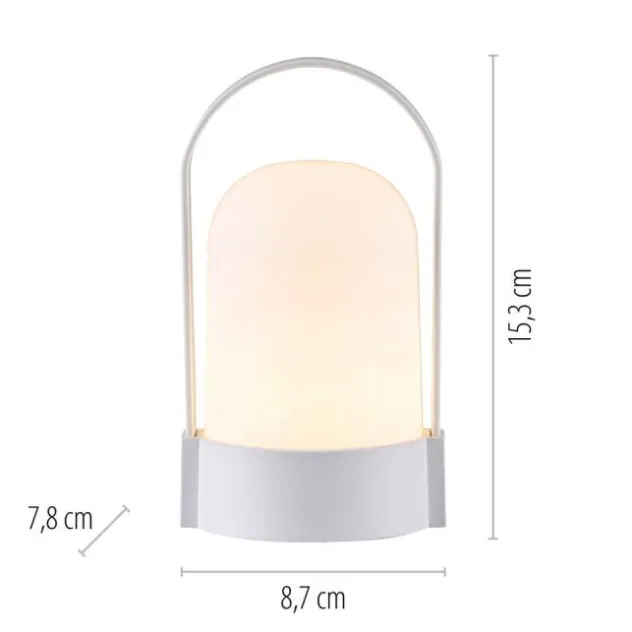 JUST LIGHT LED Akku Leuchte AKKU-JAN, weiss,