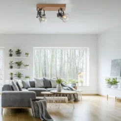 JUST LIGHT LED Deckenleuchte GERDA LANGSTRÖM 2-flammig Eiche Echtholz