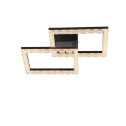 JUST LIGHT LED Deckenleuchte GLITRA schwarz Kristalloptik