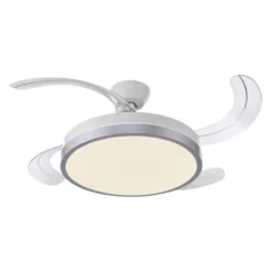 JUST LIGHT LED Deckenleuchte mit Ventilator KOPTA, weiss, Fernbedienung
