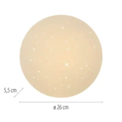 JUST LIGHT LED Deckenleuchte URANUS, weiss, Sternenhimmeloptik