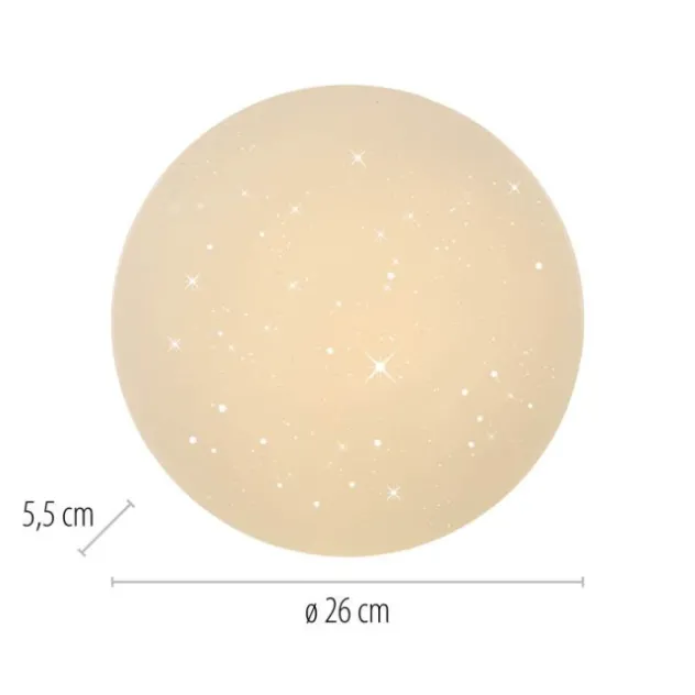 JUST LIGHT LED Deckenleuchte URANUS, weiss, Sternenhimmeloptik
