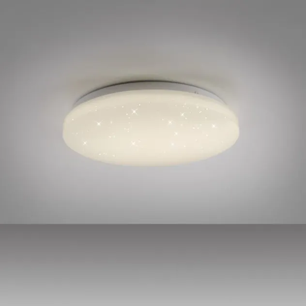 JUST LIGHT LED Deckenleuchte URANUS, weiss, Sternenhimmeloptik