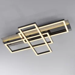JUST LIGHT LED Deckenleuchte CICHIO silber Glitzereffekt Memoryfunktion