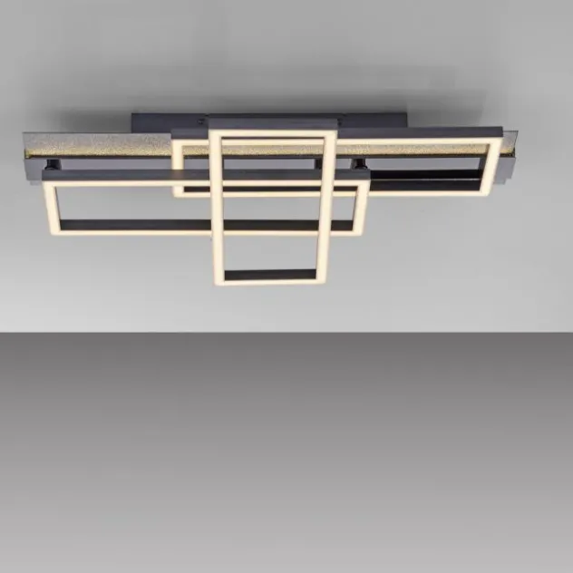 JUST LIGHT LED Deckenleuchte CICHIO silber Glitzereffekt Memoryfunktion