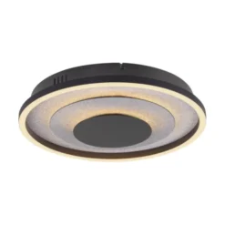 JUST LIGHT LED Deckenleuchte GLITTY schwarz matt 22W 3000K