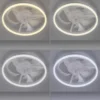 JUST LIGHT LED Deckenleuchte mit Ventilator RITA weiss Fernbedienung und Memory