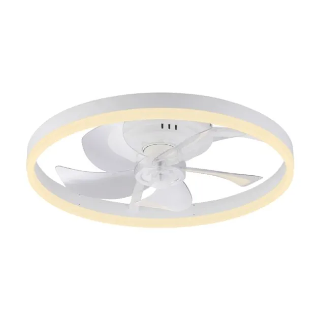 JUST LIGHT LED Deckenleuchte mit Ventilator RITA weiss Fernbedienung und Memory