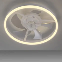JUST LIGHT LED Deckenleuchte mit Ventilator RITA weiss Fernbedienung und Memory