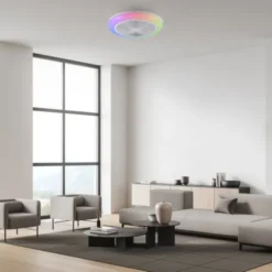 JUST LIGHT LED Deckenleuchte mit Ventilator BRANDA weiß RGB CCT