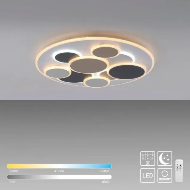 JUST LIGHT LED Deckenleuchte MODENA rund dimmbar Memoryfunktion