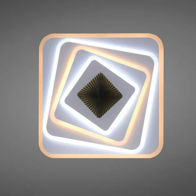JUST LIGHT LED Deckenleuchte AKIRA weiss Tunneleffekt quadratisch