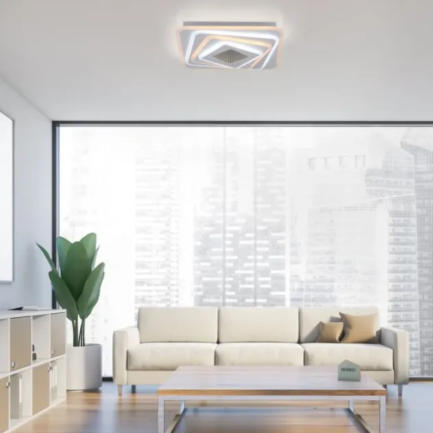 JUST LIGHT LED Deckenleuchte AKIRA weiss Tunneleffekt quadratisch