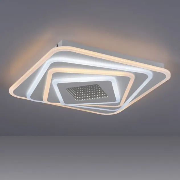 JUST LIGHT LED Deckenleuchte AKIRA weiss Tunneleffekt quadratisch