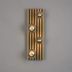 JUST LIGHT LED Deckenleuchte GERDA STIKA Eiche rechteckig Akustikpanel
