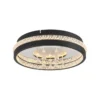 JUST LIGHT LED Kristall Deckenleuchte HANNI, schwarz,