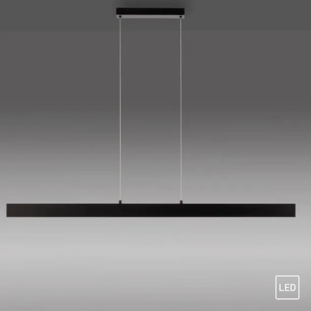 JUST LIGHT LED Pendelleuchte DRITTO, schwarz,linear