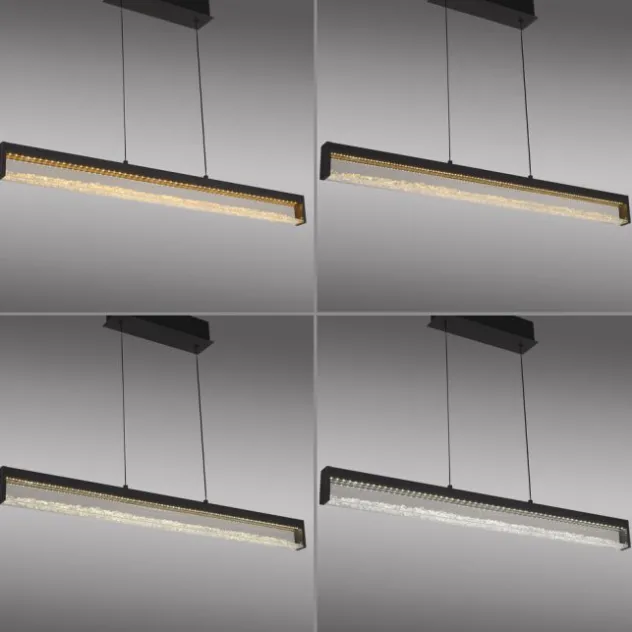 JUST LIGHT LED Pendelleuchte SPLENDA, schwarz, Touchdimmer