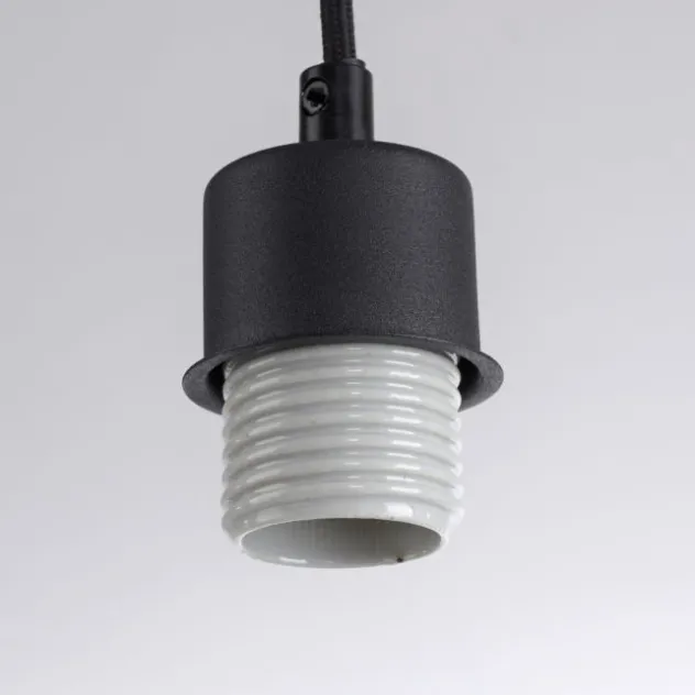 JUST LIGHT LED Pendelleuchte schwarz GERDA SOFIE Holzoptik 2-flammig