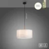 JUST LIGHT LED Pendelleuchte weiß GERDA SOFIE Holzoptik 1-flammig