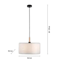 JUST LIGHT LED Pendelleuchte weiß GERDA SOFIE Holzoptik 1-flammig