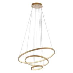 JUST LIGHT LED Pendelleuchte CERCHI gold 3 Ringe 3000K