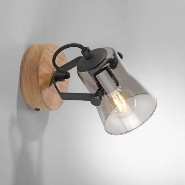 JUST LIGHT LED Wandleuchte GERDA LANGSTRÖM 1-flammig Eiche Echtholz