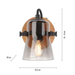 JUST LIGHT LED Wandleuchte GERDA LANGSTRÖM 1-flammig Eiche Echtholz