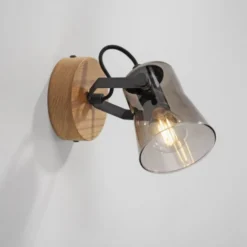 JUST LIGHT LED Wandleuchte GERDA LANGSTRÖM 1-flammig Eiche Echtholz