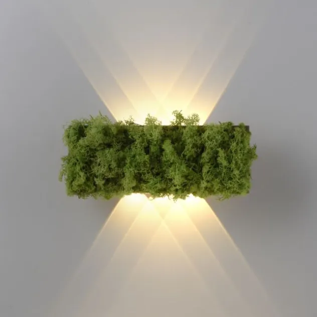 JUST LIGHT LED Wandleuchte GERDA CARLO Islandmoos Lichtspiel warmweiß Licht