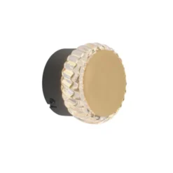 JUST LIGHT LED Wandleuchte IGO schwarz messing Kristall