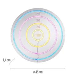 JUST LIGHT Neon Dartscheibe RGB Wandleuchte Deko Gaming Kinderzimmer