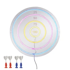 JUST LIGHT Neon Dartscheibe RGB Wandleuchte Deko Gaming Kinderzimmer