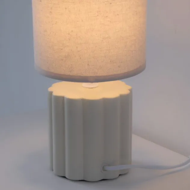 JUST LIGHT Tischleuchte LINX, beige, einflammig E14