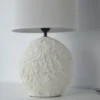 JUST LIGHT Tischleuchte LIVA, vanille Stoffschirm E14