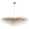 Kronleuchter, Messing Optik, 400 Glasanhänger, elegant, Design