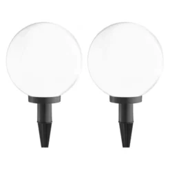Kugelleuchten, 2er-Set, Ø 30cm, Opalweiß, IP44, Gartenleuchte