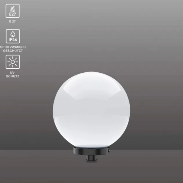 Kugelleuchte, weiß, Ø 40 cm, IP44, inkl. 5m Zuleitung und Erdspieß