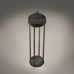 LED Akkulampe Tischleuchte schwarz 50cm Touchdimmer IP44 Gartenleuchte