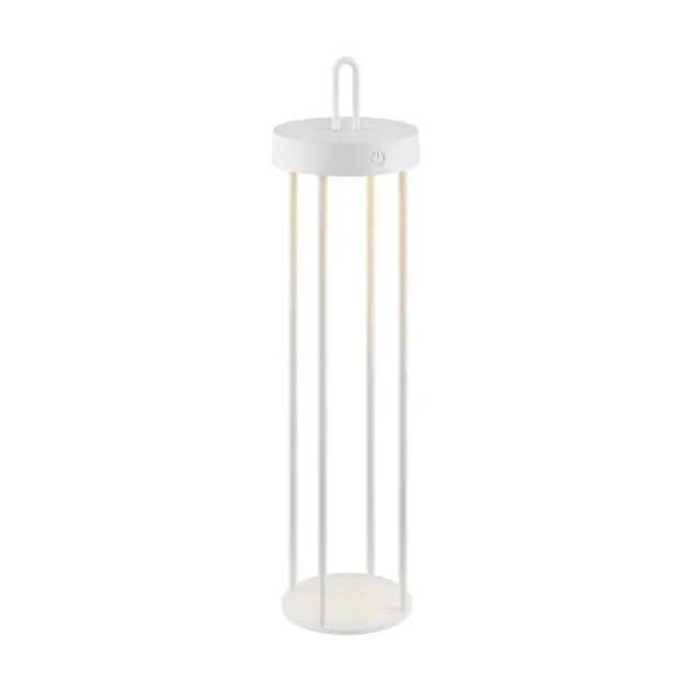 LED Akkulampe Tischleuchte weiß 50cm Touchdimmer IP44 Gartenleuchte