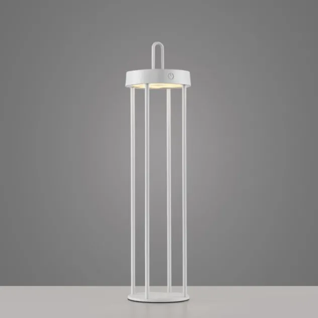 LED Akkulampe Tischleuchte weiß 50cm Touchdimmer IP44 Gartenleuchte
