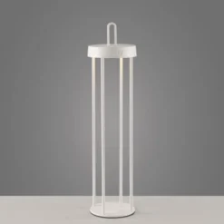 LED Akkulampe Tischleuchte weiß 50cm Touchdimmer IP44 Gartenleuchte